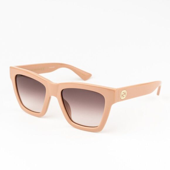 NEW Gucci GG1714S 005 Cloud Rose Pink Brown Gradient Women Square Sunglasses - Picture 1 of 12